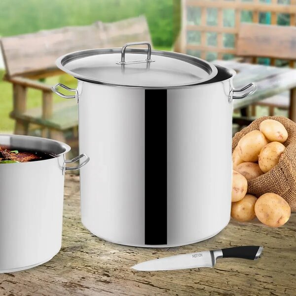 Stock Garnek z pokrywką, 22 l, nierdzewny ORION 113181