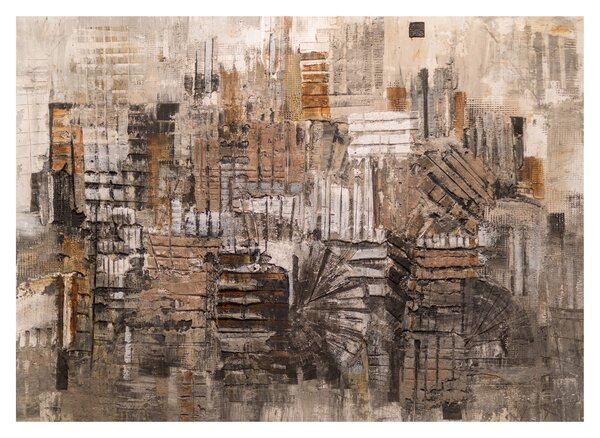 Obraz na szkle - Abstrakcja w odcieniach brązu (70x50 cm)