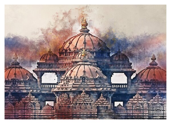 Obraz na szkle - Akshardham, New Delhi, Indie (70x50 cm)