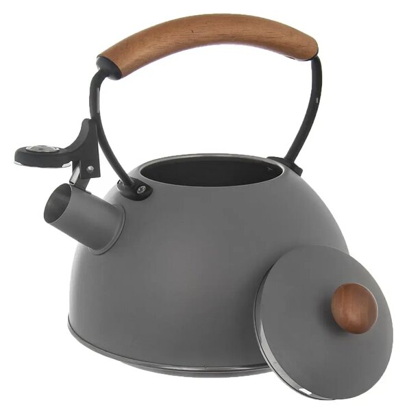 Wooden Czajnik na herbatę z gwizdkiem, 2,9 l, szary ORION 113517