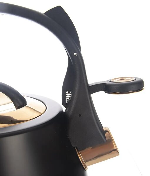 Czajnik z gwizdkiem, 3 l, czarny/rose gold ORION 113520