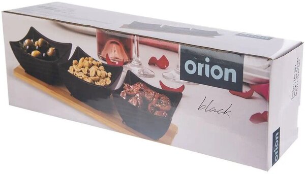 Black Zestaw do serwowania miski z tacą ORION 129202