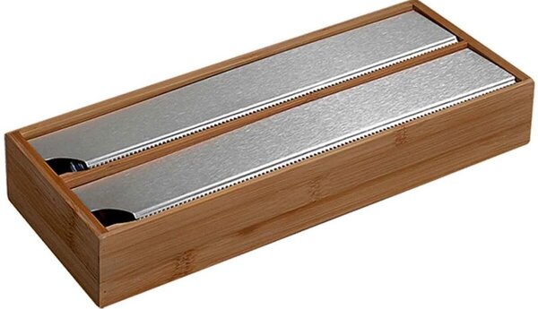 Kuchenny dozownik na folię 35 x 13 x 5,5 cm, ciemny bambus KESPER 59044