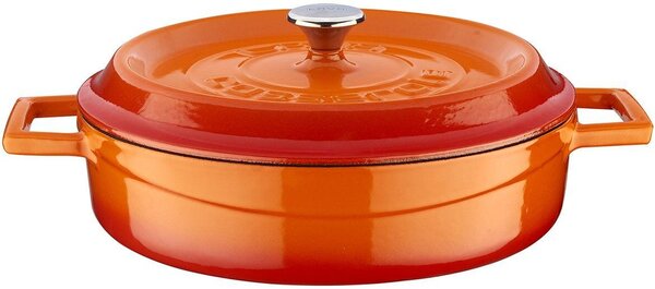 Garnek Ø 24 cm, 2,4 l, żeliwny, pomarańczowy LAVA METAL LVYST24K2OR