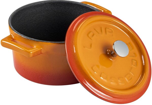 Garnek Ø 10 cm, 0,35 l, żeliwny, pomarańczowy LAVA METAL LVYTC10K2OR