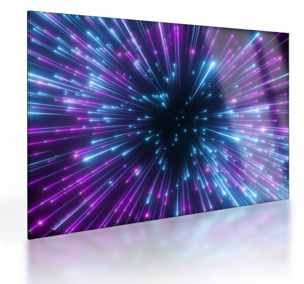 Obraz na szkle - Neonowa przestrzeń (70x50 cm)