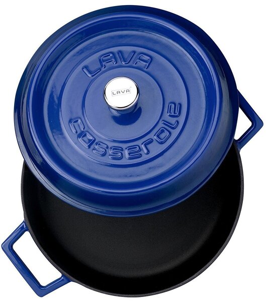 Garnek Ø 24 cm, 2,4 l, żeliwny, niebieski LAVA METAL LVYST24K2BLU