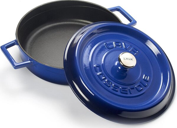 Garnek Ø 24 cm, 2,4 l, żeliwny, niebieski LAVA METAL LVYST24K2BLU