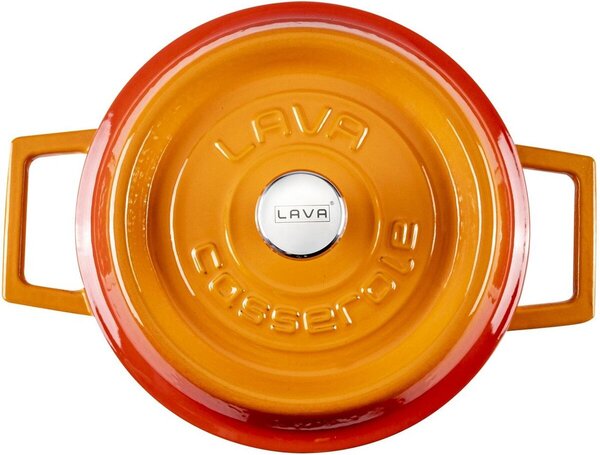 Garnek Ø 24 cm, 4,5 l, żeliwny, pomarańczowy LAVA METAL LVYTC24K2OR