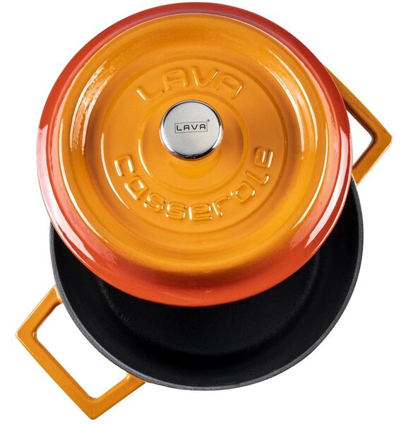 Garnek Ø 24 cm, 4,5 l, żeliwny, pomarańczowy LAVA METAL LVYTC24K2OR