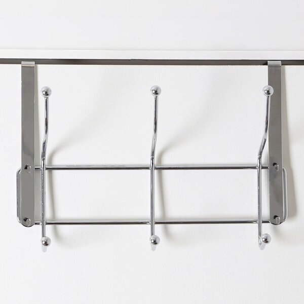Metalowy wieszak na drzwi w kolorze srebra 11 cm Chrome – Premier Housewares