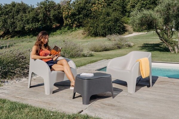 Petra Stół + skrzynia, plastikowy, grafit TOOMAX Z0183M0--9700