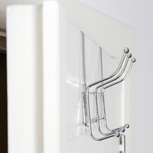 Metalowy wieszak na drzwi w kolorze srebra 11 cm Chrome – Premier Housewares