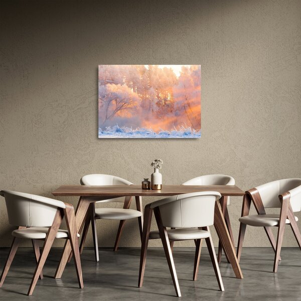 Obraz na szkle - Mroźny świt (70x50 cm)