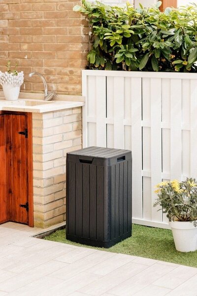 Rio Garden Kosz ogrodowy 80 l, plastikowy, grafitowy TOOMAX Z0480RAA04100
