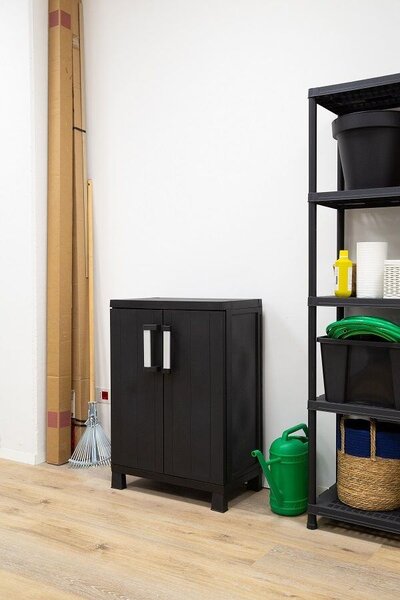 Garage Midi Low Szafka do przechowywania, czarna TOOMAX Z0215RAA04100