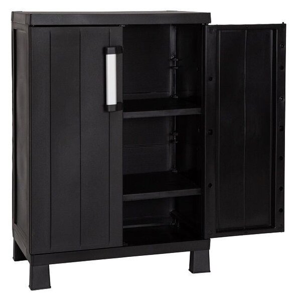 Garage Midi Low Szafka do przechowywania, czarna TOOMAX Z0215RAA04100