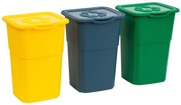 Eco Zestaw Koszy na śmieci do segregacji odpadów 3x50 l DEA HOME Z0429MAB04000