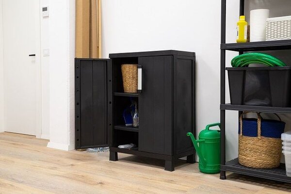 Garage Midi Low Szafka do przechowywania, czarna TOOMAX Z0215RAA04100