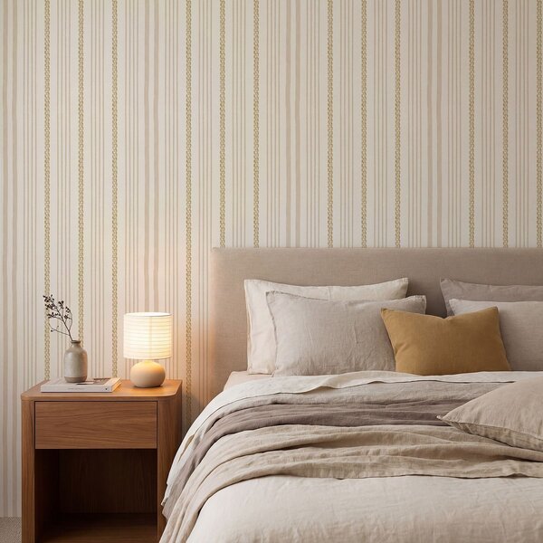 Tapety Pionowe beżowe pasy z plecionym wzorem, Tapety Geometryczne, Tapety w paski, a01252 : Uwalls.pl