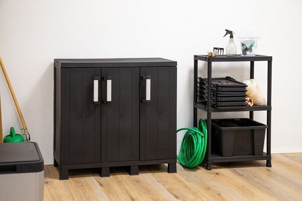 Garage Midi Trio Low Szafka do przechowywania, czarna TOOMAX Z0218RAA04100