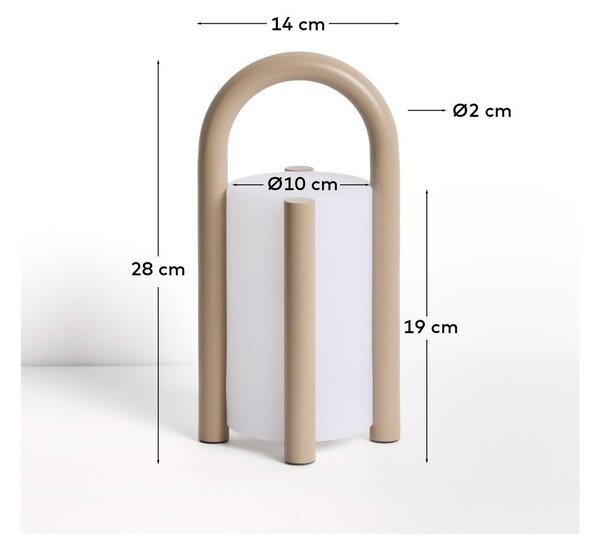 Lampa zewnętrzna przenośna LED na USB ø 14 cm Leros – Kave Home