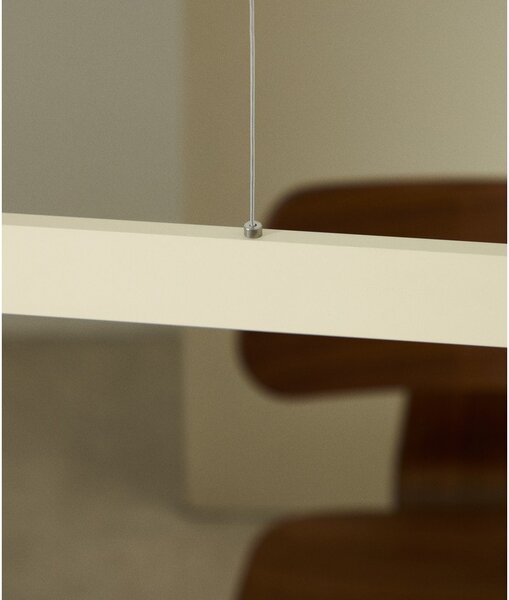 Beżowa lampa wisząca LED z metalowym kloszem Boadella – Kave Home