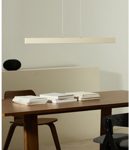 Beżowa lampa wisząca LED z metalowym kloszem Boadella – Kave Home