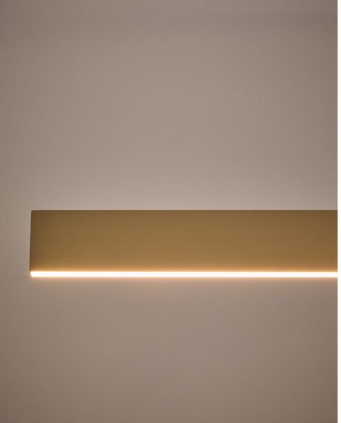 Beżowa lampa wisząca LED z metalowym kloszem Boadella – Kave Home
