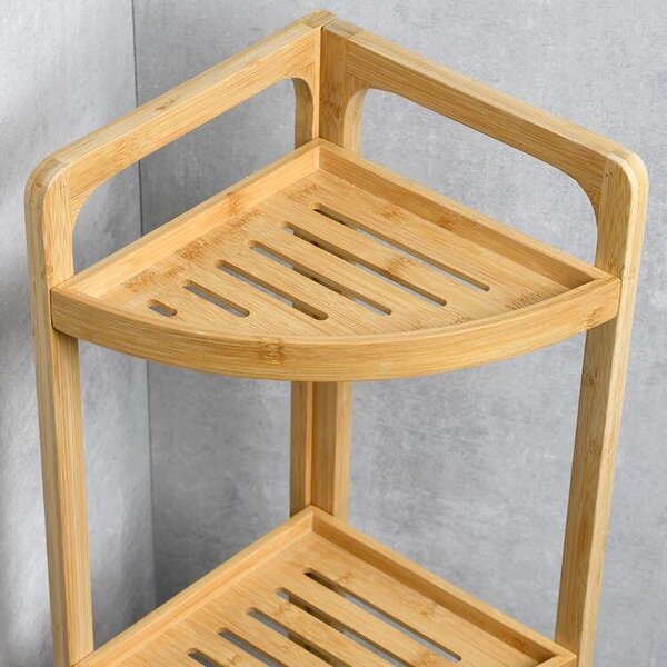 Półka narożna 23 x 70 x 23 cm, bambus KESPER 19439