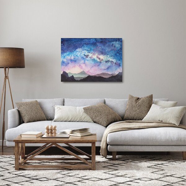 Obraz na szkle - Droga Mleczna, akwarela (70x50 cm)