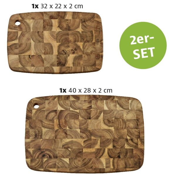Deski do krojenia 2 szt., drewno akacjowe KESPER 28155