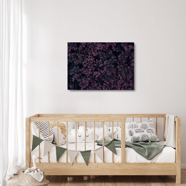 Obraz na szkle ciemnoczerwonych liści (70x50 cm)