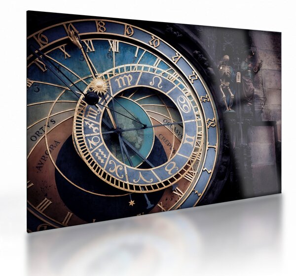 Obraz na szkle - Praski zegar astronomiczny, Praga (70x50 cm)