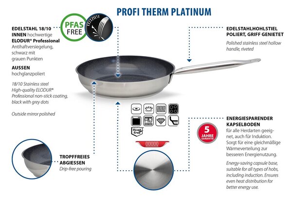 Profi Therm Platinum Patelnia Ø 24 cm ELO 24534