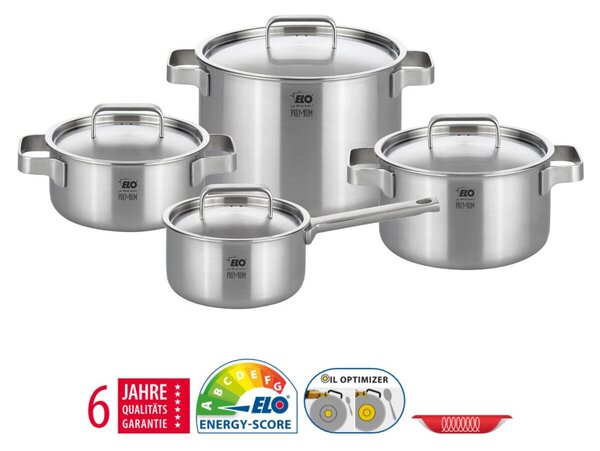 Limited Edition Zestaw garnków 4 szt., nierdzewne ELO PREMIUM 3340