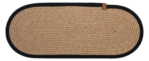 Czarne/w naturalnym kolorze dywaniki na schody zestaw 16 szt. 25x65 cm Milo Frame – Vitaus