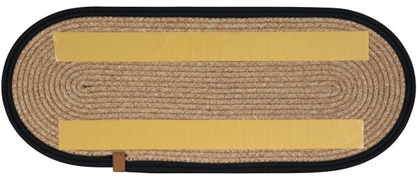 Czarne/w naturalnym kolorze dywaniki na schody zestaw 16 szt. 25x65 cm Milo Frame – Vitaus
