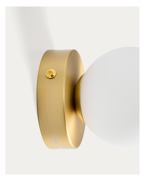 Biały/w kolorze złota metalowy kinkiet ø 8 cm Brisia – Kave Home