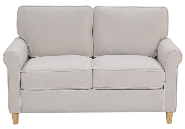 Sofa welurowa nowoczesna kanapa 2-osobowa do salonu beżowa Ronneby Beliani