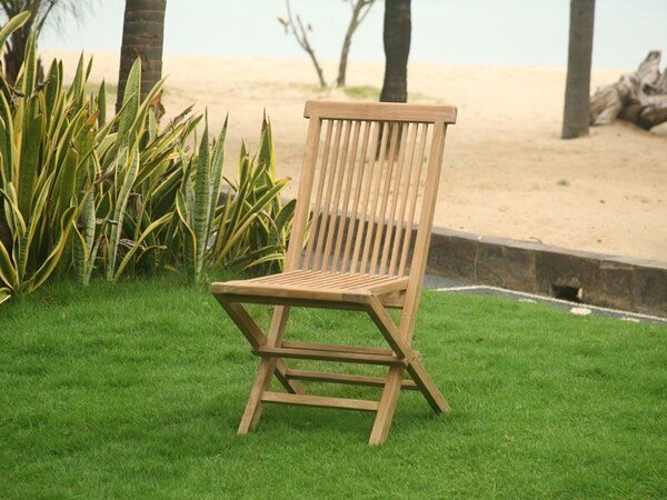 Clasic Krzesło składane, teak, jasnobrązowe NOELA 345741