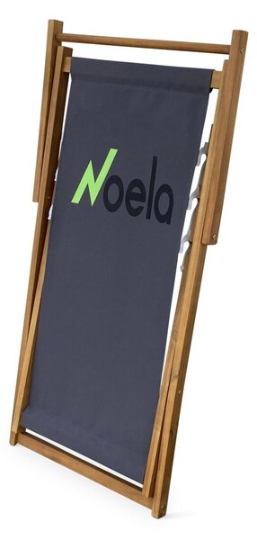 Składane krzesło plażowe, akacja, antracyt NOELA 3450419
