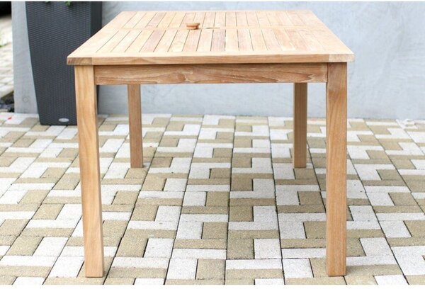 Garden I. Stół ogrodowy 150 x 90 cm, teak, jasnobrązowy NOELA 345917