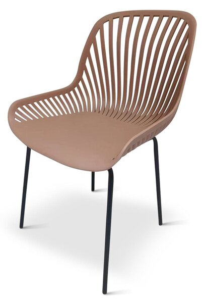Gaby Krzesło designerskie, polipropylen/stal, różowe, zestaw 4 szt. NOELA 34570107