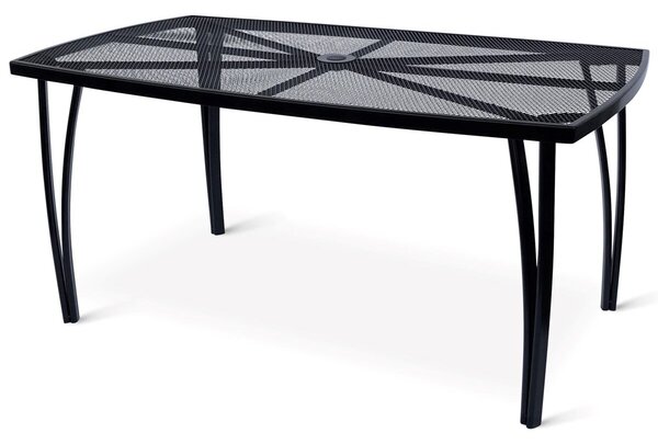 Lana steel ZWMT-24 Stół ogrodowy 150 × 90 cm, stal, czarny NOELA 34570231