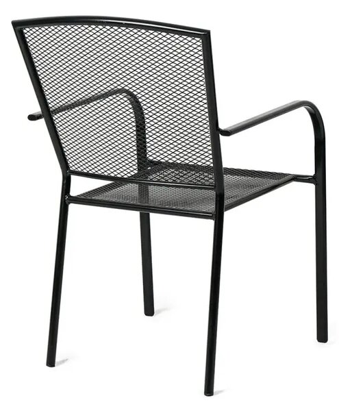 Lana steel ZWMC-19 Krzesło ogrodowe sztaplowane, stal, czarne NOELA 3457027