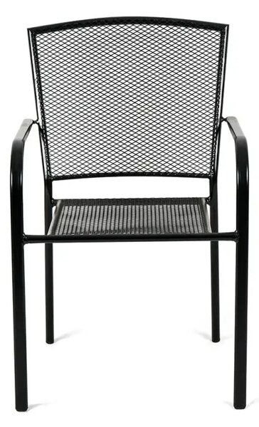 Lana steel ZWMC-19 Krzesło ogrodowe sztaplowane, stal, czarne NOELA 3457027