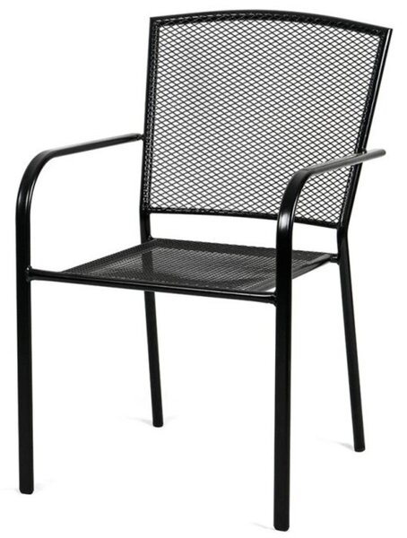 Lana steel ZWMC-19 Krzesło ogrodowe sztaplowane, stal, czarne NOELA 3457027