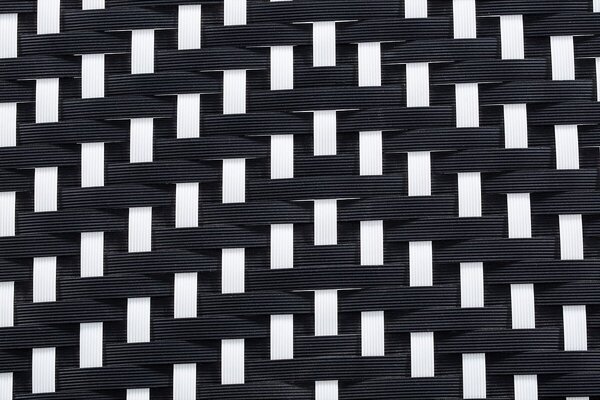 Elvdal Krzesło ogrodowe, stal/technorattan, czarne/białe NOELA 3457079