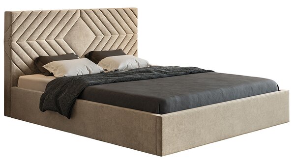 Tapicerowane łóżko 140x200 Clemont 3X - 36 kolorów